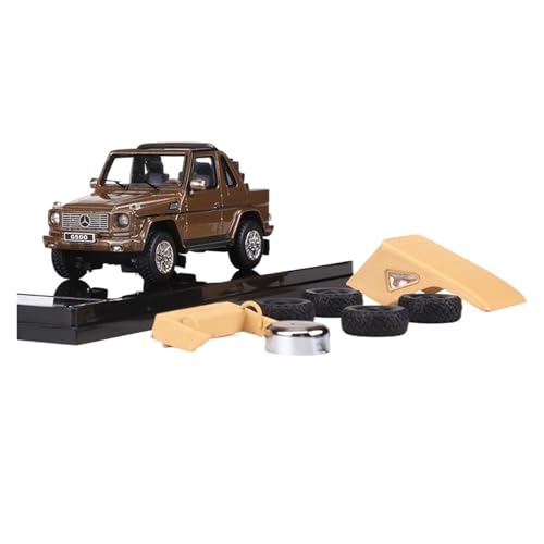 YRXIAO Maßstab 1:64 Für G500 Cabrio-Geländewagen Mit Kurzem Radstand Druckguss-Modellauto Sammlerstück Für Wohndekorationen(Brown) von YRXIAO