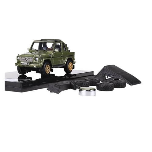 YRXIAO Maßstab 1:64 Für G500 Cabrio-Geländewagen Mit Kurzem Radstand Druckguss-Modellauto Sammlerstück Für Wohndekorationen(Green) von YRXIAO