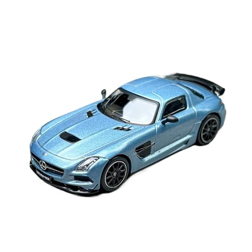 YRXIAO Maßstab 1:64 Für SLS AMG Ice Blue Druckguss-Modellauto Sammlerstück Dekoratives Fahrzeugspielzeug Für Wohndekorationen von YRXIAO