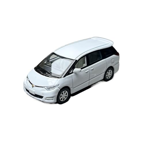 YRXIAO Maßstab 1:64 Für Toyota Estima GSR50 MPV Druckguss-Automodell Miniatur Weißes Ausstellungsstück Für Wohndekorationen von YRXIAO