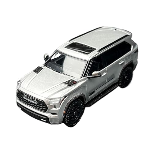 YRXIAO Maßstab 1:64 Für Toyota Sequoia Druckguss-Automodell Statisches Sammlerstück Ausstellungsstück Orange Für Wohndekorationen(Silver) von YRXIAO