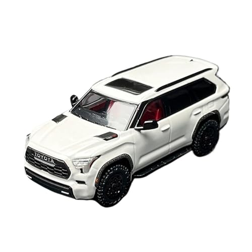 YRXIAO Maßstab 1:64 Für Toyota Sequoia Druckguss-Automodell Statisches Sammlerstück Ausstellungsstück Orange Für Wohndekorationen(White) von YRXIAO