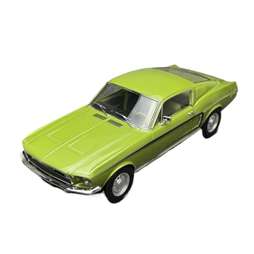 YRXIAO Metall-Automodelle bausatz 1/12 Für Ford Mustang GT 1968 Legierung Auto Dekoration Modell Wand Kunst Ornamente Sammlung Grün Für Wohndekorationen von YRXIAO