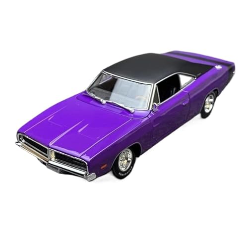 YRXIAO Metall-Automodelle bausatz 1/18 Für Challenger R/T 1969 Legierung Automodell Simulation Spielzeug Sammlerstück Erwachsene Jungen Souvenir Lila Für Wohndekorationen von YRXIAO