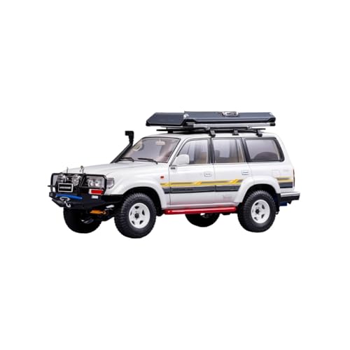 YRXIAO Metall-Automodelle bausatz 1/18 Für Toyota Land Cruiser LC80 Geländewagen Modifizierte SUV-Legierung Automodellsammlung Für Wohndekorationen(White) von YRXIAO