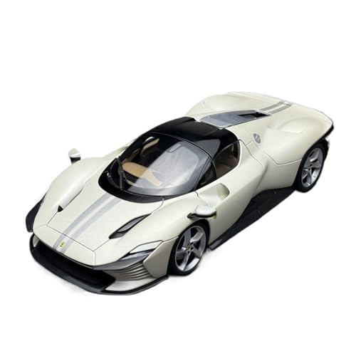 YRXIAO Metall-Automodelle bausatz 1 18 Für Ferrari SP3 Daytona Simulation Legierung Auto Modell Sammlung Ornamente Rot Und Weiß Für Wohndekorationen(White) von YRXIAO