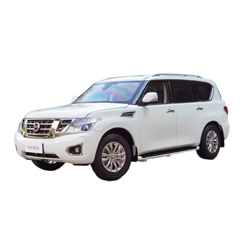 YRXIAO Metall-Automodelle bausatz 1 18 Für Nissan Patrol Y62 Off-Road SUV 7-sitzige Tür Vollständig Geöffnet Druckguss Legierung Automodell Weiß Für Wohndekorationen von YRXIAO