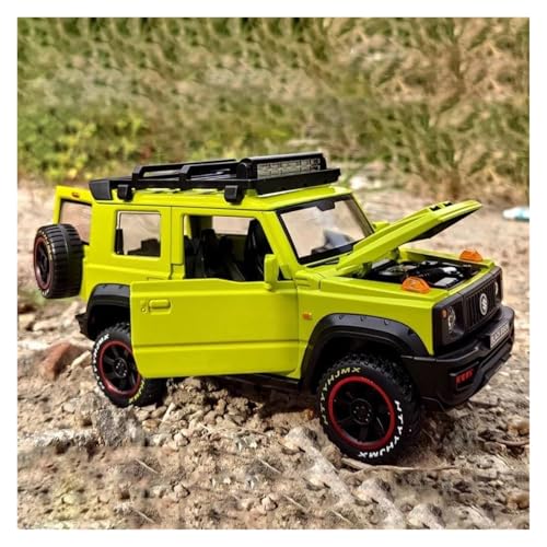 YRXIAO Metall-Automodelle bausatz 1 18 Für Suzuki Jimny SUV Legierung Diecast Auto Modell Simulation Fahrzeug Sound Und Licht Spielzeug Geschenk Für Wohndekorationen(Yellow) von YRXIAO
