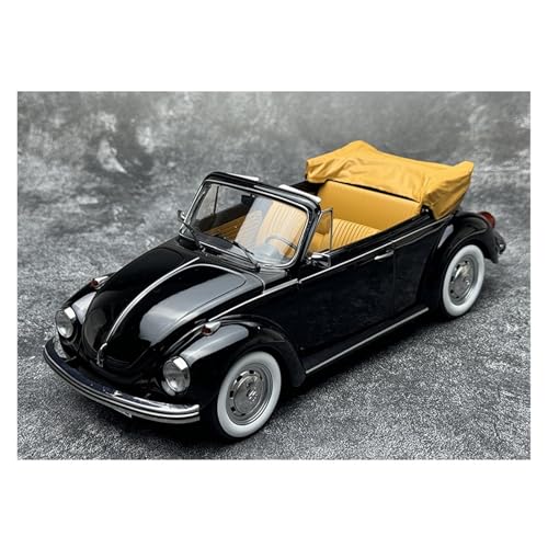 YRXIAO Metall-Automodelle bausatz 1 18 Für Volkswagen Käfer 1300 Cabriolet 1973 Legierung Casting Auto Modell Ornamente Schwarz Cabrio Für Wohndekorationen von YRXIAO