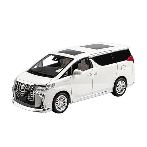YRXIAO Metall-Automodelle bausatz 1 18 Metalldruckgussmodell Für Toyota Alphard Automodell Maßstablegierung Miniatursimulation Statisches Fahrzeug Für Wohndekorationen(White) von YRXIAO