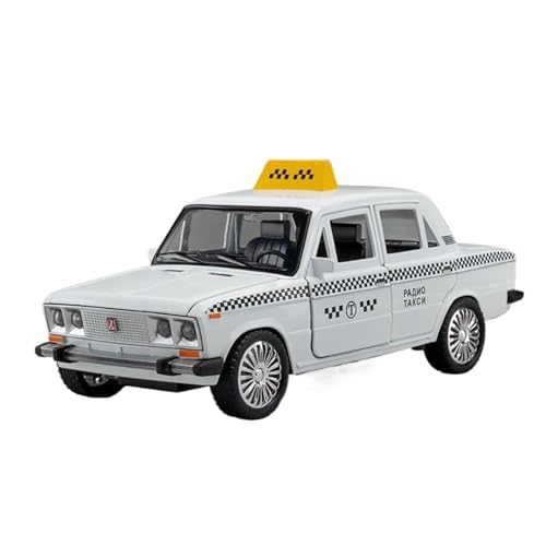 YRXIAO Metall-Automodelle bausatz 1 18 Modellauto Für Rada Taxi Metallauto Druckgussauto Modell Simulationsmodell Geschenk Spielzeugauto Sound Licht Für Wohndekorationen(White) von YRXIAO