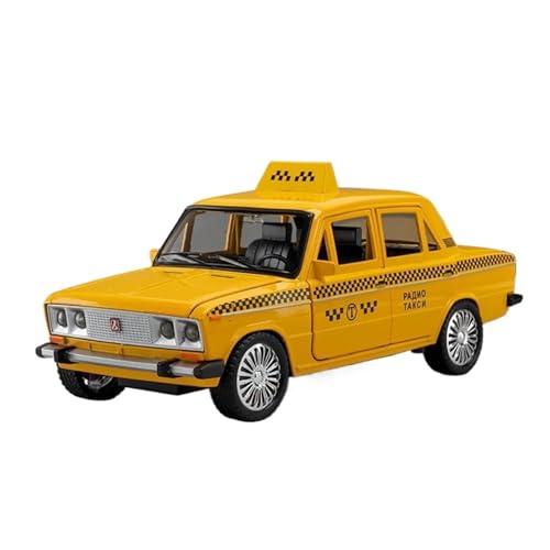 YRXIAO Metall-Automodelle bausatz 1 18 Modellauto Für Rada Taxi Metallauto Druckgussauto Modell Simulationsmodell Geschenk Spielzeugauto Sound Licht Für Wohndekorationen(Yellow) von YRXIAO