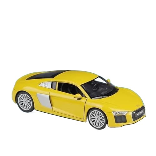 YRXIAO Metall-Automodelle bausatz 1 24 Für Audi R8 V10 Legierung Sport Auto Modell Druckguss Metall Racing Fahrzeug Modell Geschenk Für Wohndekorationen(White) von YRXIAO