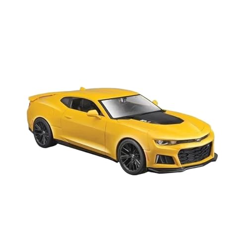 YRXIAO Metall-Automodelle bausatz 1 24 Für Chevrolet Camaro ZL1 2017 Legierung Auto Druckguss Auto Modell Miniatur Maßstab Modell Für Wohndekorationen(Yellow) von YRXIAO