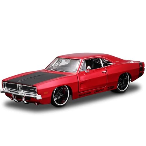 YRXIAO Metall-Automodelle bausatz 1 24 Für Dodge Charger R/T 1969 Simulation Auto Modell Diecast Skala Modell Spielzeug Für Wohndekorationen von YRXIAO