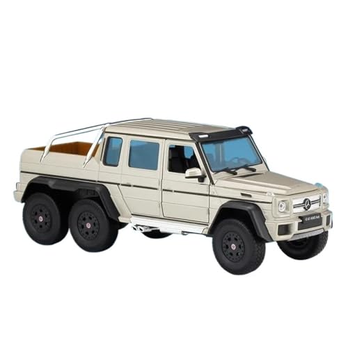YRXIAO Metall-Automodelle bausatz 1 24 Skala Modell Auto Für Mercedes Benz G63 AMG 6X6 Klassische LKW Geländewagen Metall Legierung Spielzeug Für Wohndekorationen(Beige) von YRXIAO