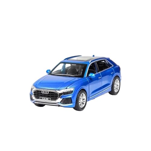 YRXIAO Metall-Automodelle bausatz 1 32 Audi Q8 Automodell Simulation Sechstürer Legierung Automodell Sound Und Licht Pullback Sammlerspielzeug Für Wohndekorationen(Blau) von YRXIAO