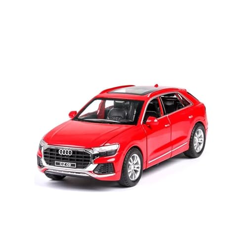YRXIAO Metall-Automodelle bausatz 1 32 Audi Q8 Automodell Simulation Sechstürer Legierung Automodell Sound Und Licht Pullback Sammlerspielzeug Für Wohndekorationen(Rot) von YRXIAO