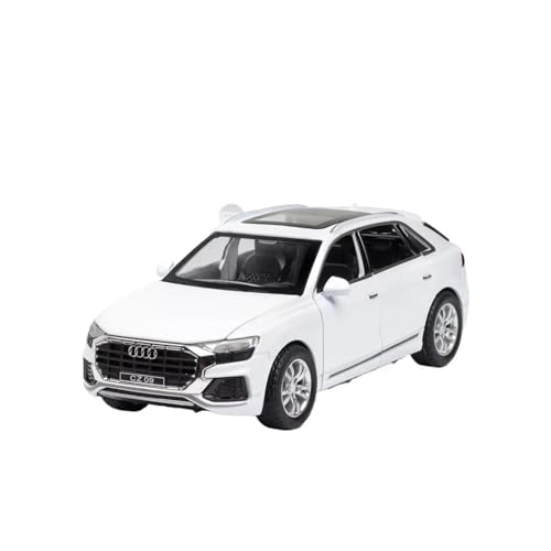 YRXIAO Metall-Automodelle bausatz 1 32 Audi Q8 Automodell Simulation Sechstürer Legierung Automodell Sound Und Licht Pullback Sammlerspielzeug Für Wohndekorationen(White) von YRXIAO