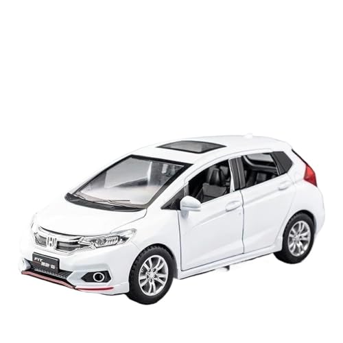 YRXIAO Metall-Automodelle bausatz 1 32 Für Honda Fit GK5 Metall Auto Modell Skala Modell Sound Und Licht Sammlung Geschenk Für Wohndekorationen(White) von YRXIAO