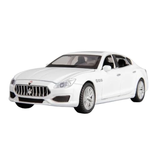 YRXIAO Metall-Automodelle bausatz 1 32 Für Maserati Quattroporte Legierung Auto Modell Spielzeug Simulation Sound Und Licht Modell Auto Für Wohndekorationen(White) von YRXIAO