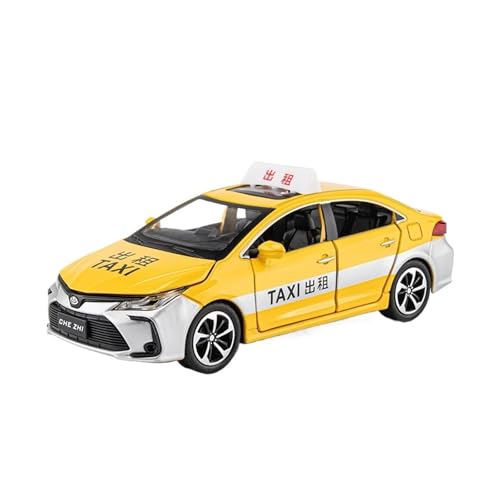 YRXIAO Metall-Automodelle bausatz 1 32 Für Toyota Crown Taxi Taxi Simulation Legierung Auto Modell Sound Und Licht Pull Back Sammlung Für Wohndekorationen(Yellow) von YRXIAO