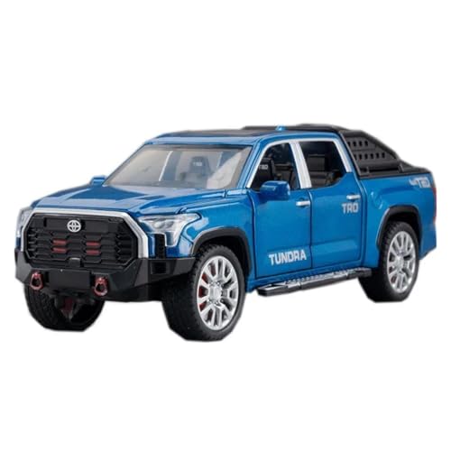 YRXIAO Metall-Automodelle bausatz 1 32 Für Toyota Tundra TRD Simulation Auto Modell Diecast Miniatur Fahrzeug Spielzeug Für Wohndekorationen(Blau) von YRXIAO