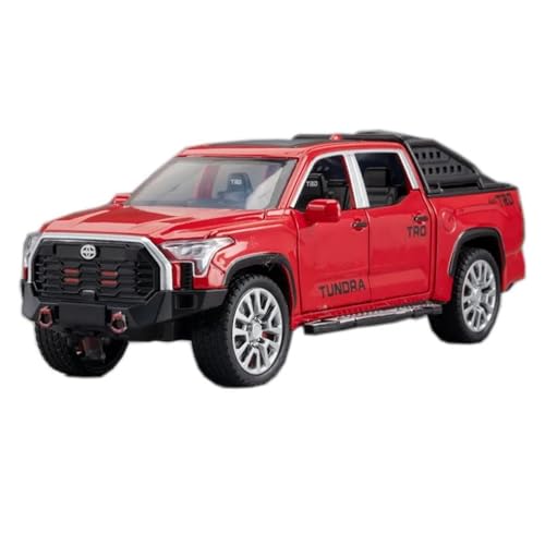 YRXIAO Metall-Automodelle bausatz 1 32 Für Toyota Tundra TRD Simulation Auto Modell Diecast Miniatur Fahrzeug Spielzeug Für Wohndekorationen(Rot) von YRXIAO
