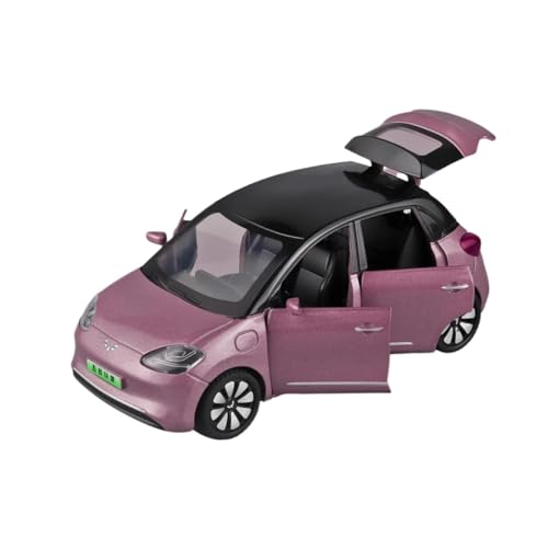 YRXIAO Metall-Automodelle bausatz 1 32 Für Wuling Bingo Miniatur Legierung Diecast Modell Auto Sound Und Licht Junge Spielzeug Geschenk Für Wohndekorationen(Rosa) von YRXIAO