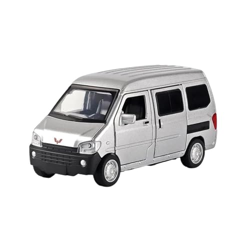 YRXIAO Metall-Automodelle bausatz 1 32 Für Wuling Rongguang Van MPV Legierung Auto Druckguss Metall Modell Sound Und Licht Spielzeug Sammlung Display Für Wohndekorationen(Silber) von YRXIAO