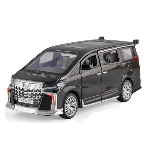 YRXIAO Metall-Automodelle bausatz 1 32 Metalldruckguss-Automodell Toyota Alphard, Miniatursimulation, Statisches Fahrzeug, Spielzeugmodell Für Wohndekorationen(Schwarz) von YRXIAO