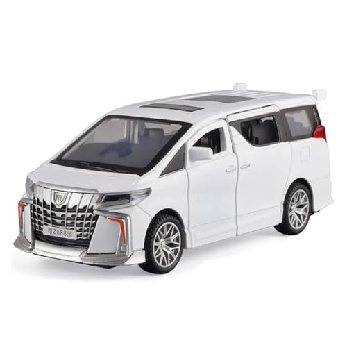 YRXIAO Metall-Automodelle bausatz 1 32 Metalldruckguss-Automodell Toyota Alphard, Miniatursimulation, Statisches Fahrzeug, Spielzeugmodell Für Wohndekorationen(White) von YRXIAO