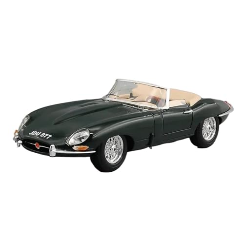YRXIAO Metall-Automodelle bausatz 1:18 Für Jaguar E-Type Cabriolet Cabrio Sport Auto Diecast Modell Edition Legierung Fahrzeug Ornament Für Wohndekorationen(Black) von YRXIAO