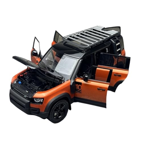 YRXIAO Metall-Automodelle bausatz 1:18 Für Land Rover Defender 110 2020 Simulation Off-Road Legierung Auto Modell Sammlung Ornamente Orange Für Wohndekorationen von YRXIAO