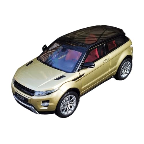 YRXIAO Metall-Automodelle bausatz 1:18 Für Land Rover Evoque SUV SVU Volle Tür Druckguss Legierung Auto Modell Weiß Gold Für Wohndekorationen(Gold) von YRXIAO