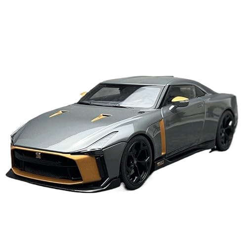 YRXIAO Metall-Automodelle bausatz 1:18 Für Nissan GT-R50 DURCH ITALDESIGN Auto Modell Sammlung Rot Display Dekoration Hobby Für Wohndekorationen(Gray) von YRXIAO