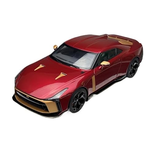 YRXIAO Metall-Automodelle bausatz 1:18 Für Nissan GT-R50 DURCH ITALDESIGN Auto Modell Sammlung Rot Display Dekoration Hobby Für Wohndekorationen(Red) von YRXIAO