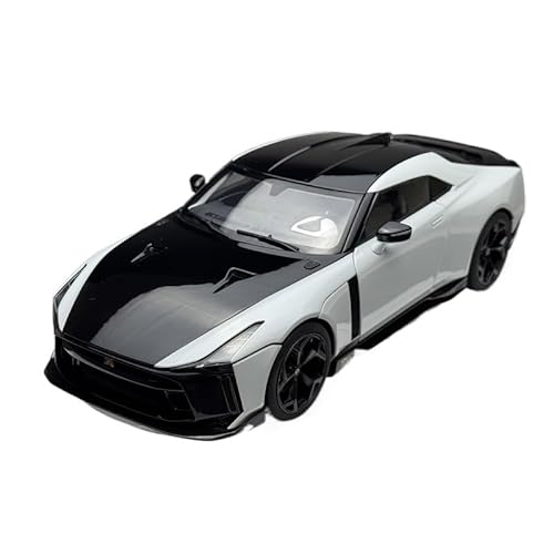 YRXIAO Metall-Automodelle bausatz 1:18 Für Nissan GT-R50 DURCH ITALDESIGN Auto Modell Sammlung Rot Display Dekoration Hobby Für Wohndekorationen(White) von YRXIAO