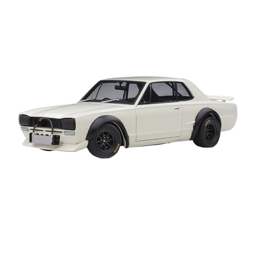 YRXIAO Metall-Automodelle bausatz 1:18 Für Nissan GTR Skyline GTR KPGC-10 Racing 1972 Auto Modell Szene Dekoration Weiß Für Wohndekorationen von YRXIAO