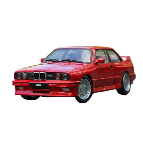 YRXIAO Metall-Automodelle bausatz 1:24 Für BMW M3 E30 Modellauto Retro 3er Sportwagensammlung Legierung Kleine Ornamente Rote Szenendekoration Für Wohndekorationen(Red) von YRXIAO