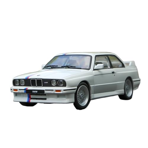 YRXIAO Metall-Automodelle bausatz 1:24 Für BMW M3 E30 Modellauto Retro 3er Sportwagensammlung Legierung Kleine Ornamente Rote Szenendekoration Für Wohndekorationen(White) von YRXIAO