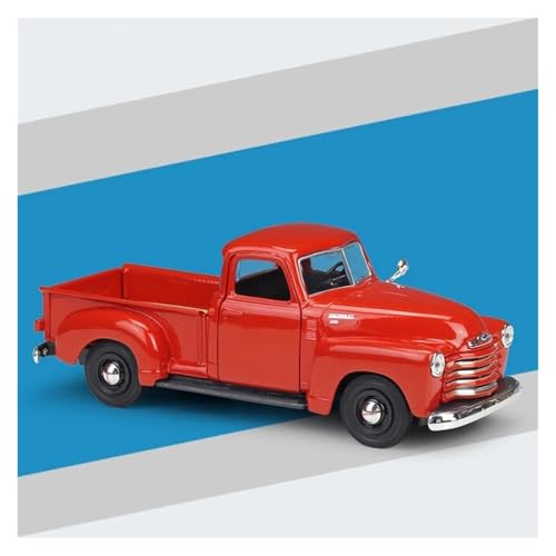 YRXIAO Metall-Automodelle bausatz 1:24 Für Chevrolet 3100 Pick-up 1950 Legierung Gießt Druck Fahrzeuge Miniatur Skala Modell Auto Spielzeug Für Wohndekorationen(Red) von YRXIAO