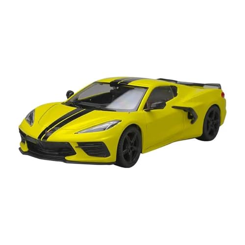 YRXIAO Metall-Automodelle bausatz 1:24 Für Corvette Stingray Coupe C8 2020 Supercar Legierung Auto Modell Gießt Druck Fahrzeuge Sammeln Für Wohndekorationen(Yellow) von YRXIAO
