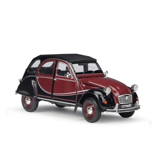YRXIAO Metall-Automodelle bausatz 1:24 Maßstab Metalllegierung Oldtimer Druckgussmodell Für 2CV 6 Charleston Spielzeug Für Ornament Sammlerstück Für Wohndekorationen(Red) von YRXIAO