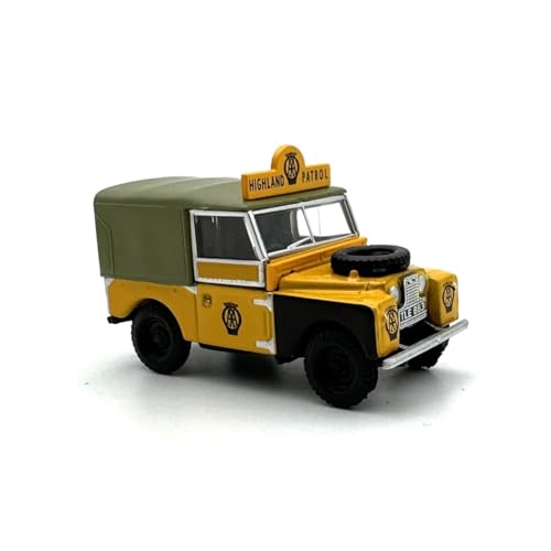 YRXIAO Metall-Automodelle bausatz 1:76 Für Land Rover Land Rover AA Patrol Jeep Automodellsammlung Legierungssimulation Gelb Für Wohndekorationen von YRXIAO
