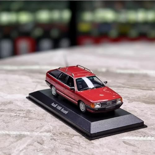 YRXIAO Metall-Automodelle bausatz Diecast 1: 43 Maßstab Für Audi 100 C3 Avant 1990 Legierung Travel Edition Limousine Automodell Simulation Dekoration Für Wohndekorationen(Red) von YRXIAO