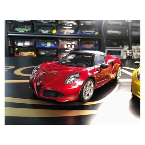 YRXIAO Metall-Automodelle bausatz Diecast Maßstab 1/18 Für 4C Spider Auto Modell Simulation Fahrzeug Modell Spielzeug Sammlung Dekoration Display Für Wohndekorationen(Red) von YRXIAO