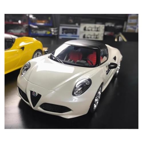 YRXIAO Metall-Automodelle bausatz Diecast Maßstab 1/18 Für 4C Spider Auto Modell Simulation Fahrzeug Modell Spielzeug Sammlung Dekoration Display Für Wohndekorationen(White) von YRXIAO