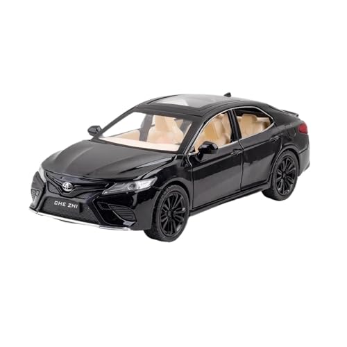 YRXIAO Metall-Automodelle bausatz Diecast Modellauto 1 24 Für Toyota Camry Auto Pull Back Sound Und Licht Tür Öffnen Junge Spielzeug Für Wohndekorationen(Schwarz) von YRXIAO