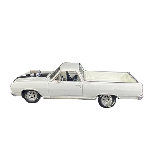 YRXIAO Metall-Automodelle bausatz Druckguss-Maßstab 1:18 Für Chevy 1965 Statisches Pickup-Truck-Modell Weiß Hobby-Kollektion Ornament-Display Für Wohndekorationen(White) von YRXIAO